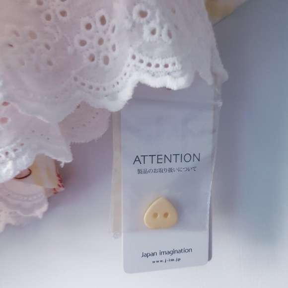 NWT Ank Rouge Japan Pastel Yellow Striped Candy Sweets Mini Skirt with Lace - Picture 5 of 5